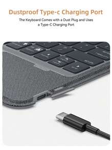 DANYCASE 魔术键盘保护套兼容 iPad Mini 7 A17Pro 2024 Pro 11 Pro 12.9 10.5 10.2 7/8/9th Air 4/5 10.9 带无线键盘磁分离保护套 - 黑色 - 查看 8