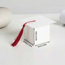 10pcs European Style Creative Graduation Cap Candy Gift Boxes, Graduation Party Favor Boxes, Graduation Cap Packaging Boxes - Multicolor - View 3