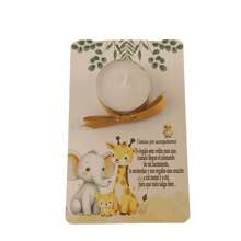 Set Of 40 Scented Candles With A Card Of Good Wishes – Souvenir For Baby Shower And Baby Birth, Personalized Souvenir For Guests, Design To Choose For Boy Or Girl, Elegant And Original Detail For Parties - 黃色 - 查看 2