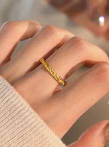 Stylever 1 peça 925 prata esterlina anel versátil simples adequado para mulheres combinar roupas diárias acessório de festa senhoras anel de alta qualidade joias finas presente