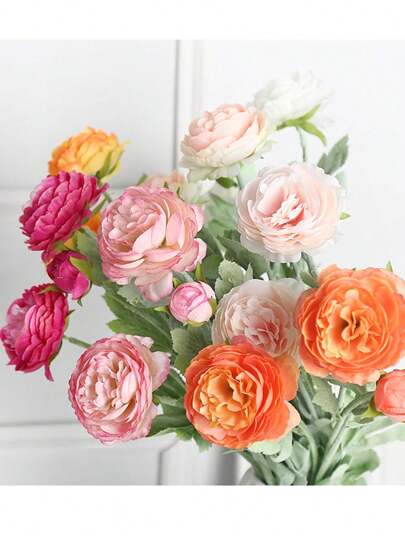 1PC/4PCS Artificial Austin Rose Bundle Simulation Peony Long Stem Artificial Flower Suitable For Home Vase Office Wedding Engagement Flower Arrangement Anniversary Date Mother's Day Birthday Gift Gifts Graduation