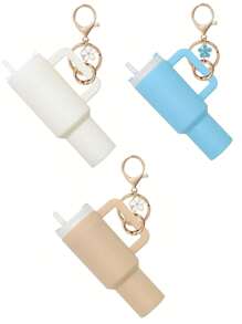 Juego de 1/2/3/5/8 piezas de llavero con mini vaso, lindos encantos con vaso para mujer para bolso, mochila, botella de agua mini - Estilo callejero, multicolor, accesorios del llavero, encantos para bolsos, vasos, 5/3/2/1 llaveros, accesorios para bolsos, encantos para bolsos de mano, caja de almacenamiento de lápiz labial, accesorios para bolsos, llavero de mini vaso, llavero de mini vaso para llavero o bálsamo labial, llavero lindo de vaso