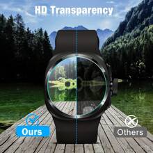 3pcs Tempered Glass Screen Protector For Smart Watches - 9H Hardness, Ultra-Clear, Waterproof, Anti-Fingerprint, Glossy Surface, Compatible With Galaxy Watch Ultra FE, Watch7, Watch6, Watch5, Watch4 Series And Pro Models Gift For Birthday, Family, Friends Watch Screen Protector, Watch Cover, Watch Accessories Shockproof Anti-Fall Anti-Fall Scratch Resistant Full Cover - Clear - View 3