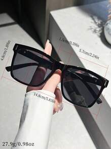 1 Par de gafas de sol rectangulares de moda unisex, aptas para pesca, deportes, vacaciones, viajes, conducción, calle, playa, protección UV, actividades al aire libre, golf, festivales, escalada, accesorios de moda callejera, fiestas, protección solar para vacaciones de verano en la playa, al aire libre, viajes