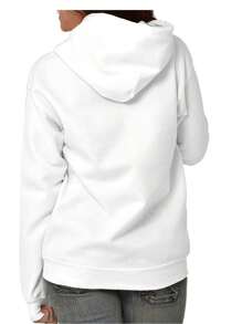 St Patrick's Day Womens Graphic Fleece Lined Pullover Hoodie Saint Paddy's Day Everyone Loves An Irish Girl Four Leaf Clover Shamrock Ladies Casual Fashion Cotton Printed Thermal Lined Drawstring Hooded Sweatshirt Kangaroo Pocket - White - View 2