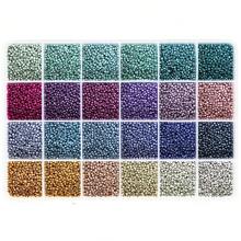 Größe 2mm 12/0 Saatgutperlen ca. 11520 Stücke, kleine Saatgutperlen Zubehör mit Gummikordel, Sprengring und Charms zum Herstellen von Ohrringen, Armbändern und Schmuck