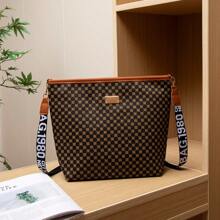 Vintage Retro Floral Tote Bag, Large Capacity Simple Design, Polyester Lining, Suitable For Daily Commute, - Multicolor - View 11