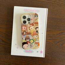 复古小众时钟与肖像插画手机壳，适用于 Apple 17 Pro Max/17 Air/ 16 Pro Max/15 Pro Max/14 Pro/13 Pro/13/12 Pro Max/12 - 棕色 - 查看 1