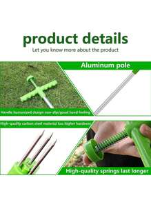 Puller, Stand Up Weeder Hand Tool, Long Handle, Hand Hound Puller For Dandelion, Root Pulling Tool