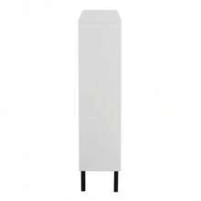 Shoe Cabinet, Freestanding Shoe Rack Storage Organizer With Drawers & Metal Legs, Modern Shoe Storage Cabinet With 2 Flip Drawers For Entryway