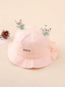 1 buah Topi Bayi, Topi Matahari Pas untuk Musim Semi/Musim Gugur, Topi Ember, Desain Beruang 3D Lucu, Dapat Diatur Ukurannya - 1PC - View 5