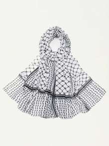 Fashionable Long Stripe Printed Polyester Ladies Scarf, Lightweight Fabric, Head Wrap Style Headband Soft Hijab For Abaya Women Veil - Multicolor - View 20