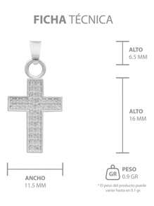 Cross Pendant Zirconia Baptism Woman Gift Silver 925 2.4 Cm - 白色 - 查看 7