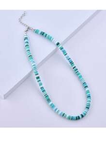 1 Pieza Collar sencillo con cuentas de colores bohemio de verano