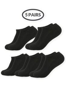 1/2/5/10/15/20/30 pares de calcetines cortos negros simples y versátiles para hombre, talla grande, sueltos, transpirables y cómodos para uso diario