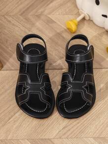 Children's Fashionable Comfortable Non-Slip Sandals, Kids Beach Sandals, Children's Outdoor Walking Sandals - Black - View 2
