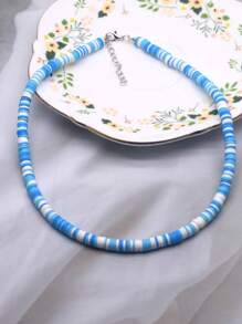 1 Pieza Collar sencillo con cuentas de colores bohemio de verano