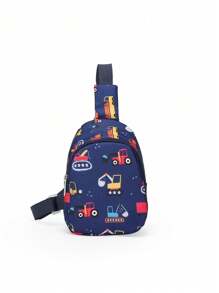 1 pieza Mini bolsa de pecho cruzada, monedero, de cierre con cremallera, con lindos diseños de unicornio/sirena/dinosaurio/espacio, ideal para uso diario