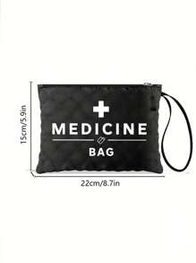 Nylon Vintage Style Medicine Bag - Cosmetic Case With Positioning Printing, Hand Washable - Ideal For Medication, Personal Care Items, Sanitary Products, Candy, And As A Gift