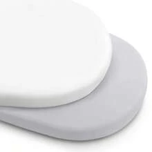 婴儿床弹力床单，男女宝宝通用，柔软透气，适用于椭圆形摇篮、摩西篮和长方形床垫。