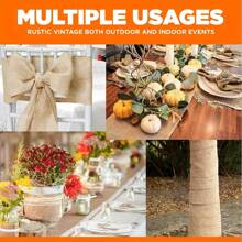 2/1pc Set Coarse Linen Tablecloth, 30cm X 274.32cm - Rustic Wedding Decor Table Runner, Dining Table Decor, Kitchen Table Runner, For Thanksgiving, Party