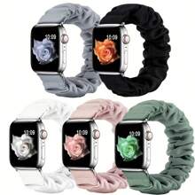1pc Customized High-End Fabric, Advanced Printing Craftsmanship, Soft & Skin-Friendly. Compatible With Apple Watch Bands 38mm/40mm/41mm/42mm/44mm/45mm/49mm, Cute Printed Elastic Single Loop Band For Women Apple Watch Series 8/7/6/5/4/3/2/1 & SE