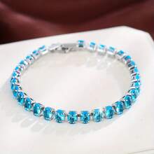 1 件复古经典锆石手链，适合日常生活、约会和宴会的优雅配饰