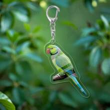 1pc Transparent Acrylic Parrot Shaped Keychain, Suitable As Holiday Decoration (St. Patrick's Day, Easter, Etc.), Gift For Parrot Lovers, Decoration For Home, Car, Etc. - Multicolor - View 5