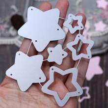 New Arrivals Cute Star Metal Die Cuts For Scrapbooking, Stars Die Cutting For Card Making And Photo Album, DIY Handmade Paper Crafts - Silver - View 5
