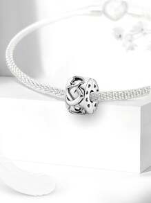 1 pièce Charme Pendentif en argent sterling 925 avec strass minimaliste DIY, perle blanche pour la fabrication de bijoux fins pour dames, bracelets et accessoires de collier