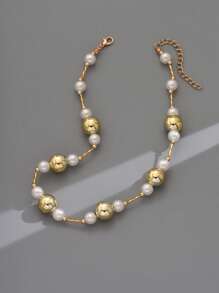 1st Elegante minimalistische kralendecoratieketting voor vrouwen