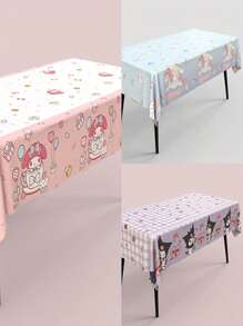 Sanrio 1/10pcs Sanrio Cute Cartoon Simple Highly Attractive Style Portable Attractive Series Tablecloth For Birthday Parties Home Use Party Decoration
