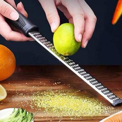 1pc Multifunction Grater, Stainless Steel Lemon Grater With Anti-Slip Handle, Grater For Vegetable And Fruit