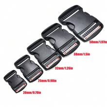 2 Pcs/Pack 20mm-50mm Plastic Dual Adjustable Side Release Buckles Molle Tatical Backpack Belt Bag Parts Strap Webbing - Multicolor - View 2