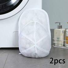 1/2pcs Washing Machine Cap Cleaning Cage, Cap Washer With Mesh Bag, Baseball Cap Cleaning Cap/Cleaning Protection Cage, Suitable For Cleaning Various Hats