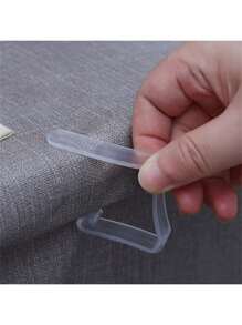 4pcs Plastic Tablecloth Clips, Highly Elastic Tablecloth Clamps, Storage Clips, Tablecloth Fixers, Tablecloth Anti-Slip Anti-Wind Fixing Tools, Camping Accessories, Home & Outdoor Restaurant Supplies