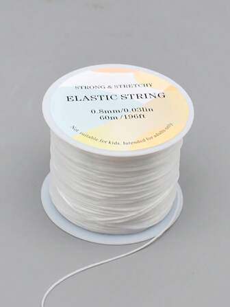 1 rollo de 0,8mm elástico hilo ( acerca de metros ) adecuado para DIY Bisutería Pulsera fabricación de collares