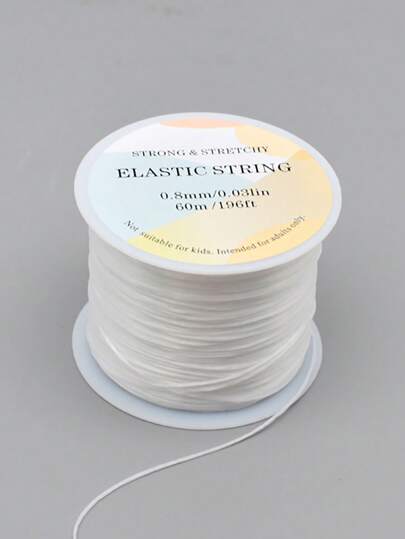 1 Roll Of 0.8mm Elastic Thread (about 60 Meters) Suitable For DIY Jewelry Bracelet Necklace Making