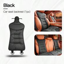 New Car Seat Cushion Luxury Leather Waist Back Support Pillow Breathable Non-Slip Driver Seat Pad Universal Lumbar Pillow