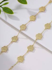 2pcs/Set Delicate Zirconia Studded Bracelet, Simple Design Suitable For Women - White Powder - View 4