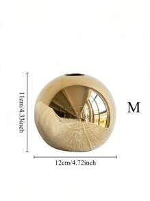 1PC Porcelain Vase With Geometric Stripe Gold And Silver Plating,Room Decor,Home Decor,Kitchen Decor,Wedding Decor,Table Decoration,Centerpieces,Office Decor,Garden Decor,Outdoor Decor Gifts Birthday Graduation Flower Vase Glass Vase