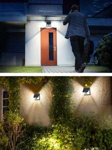 1 pièce Extérieur 20/30/40 LED Éclairage mural solaire, 3000 lumens Illumination Lumineuse, Éclairage de jardin extérieur pour Allée, Cour, Patio