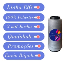 Kit 2 Sewing Threads 120 Straight 2,000 Yards, White, Black And Colored - 灰色 - View 2
