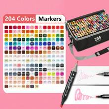 Rotuladores artísticos de 12/30/40/60/80/100/168 colores, rotuladores y plumas, rotulador de fieltro con Alcohol, marcadores para bocetos de Manga, material escolar para bellas artes, juego de dibujo - Multicolor - Ver 19