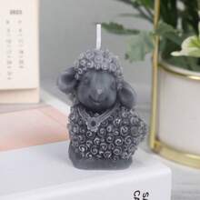 1pc Rose Sheep Scented Candle, Handmade Home Decor Accessory