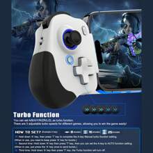 Type-C Phone Gaming Controller Works With Apple Phone 17/16/15 Series & Android  (USB-C) Mobile Game Controller , Remote Play,  Android Gamepad With Hall Joystick/Trigger - 白色 - 查看 4