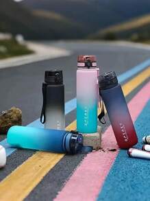 Ombre Sports Water Bottle, Portable Leak-Proof Flip Cap Drink Cup, Suitable For Workout, Fitness, Travel