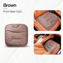 New Car Seat Cushion Luxury Leather Waist Back Support Pillow Breathable Non-Slip Driver Seat Pad Universal Lumbar Pillow
