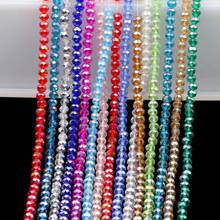 600 件 3 毫米混色 AB 水晶玻璃扁圆珠，适合 DIY 珠宝制作、手链、项链、手工珠宝和时尚配饰 - 扁圓切角 - 查看 4