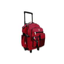 21 "Luxury Backpack With Wheels, Burgundy All Ages, Unisex 5045WH-BURG, Holder And Shoulder Book Bag For School, Work, Sports And Travel - Red - View 4